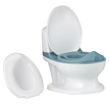 Kids Realistic Flushing Sound Lighting Potty Training Transition Toilet 
